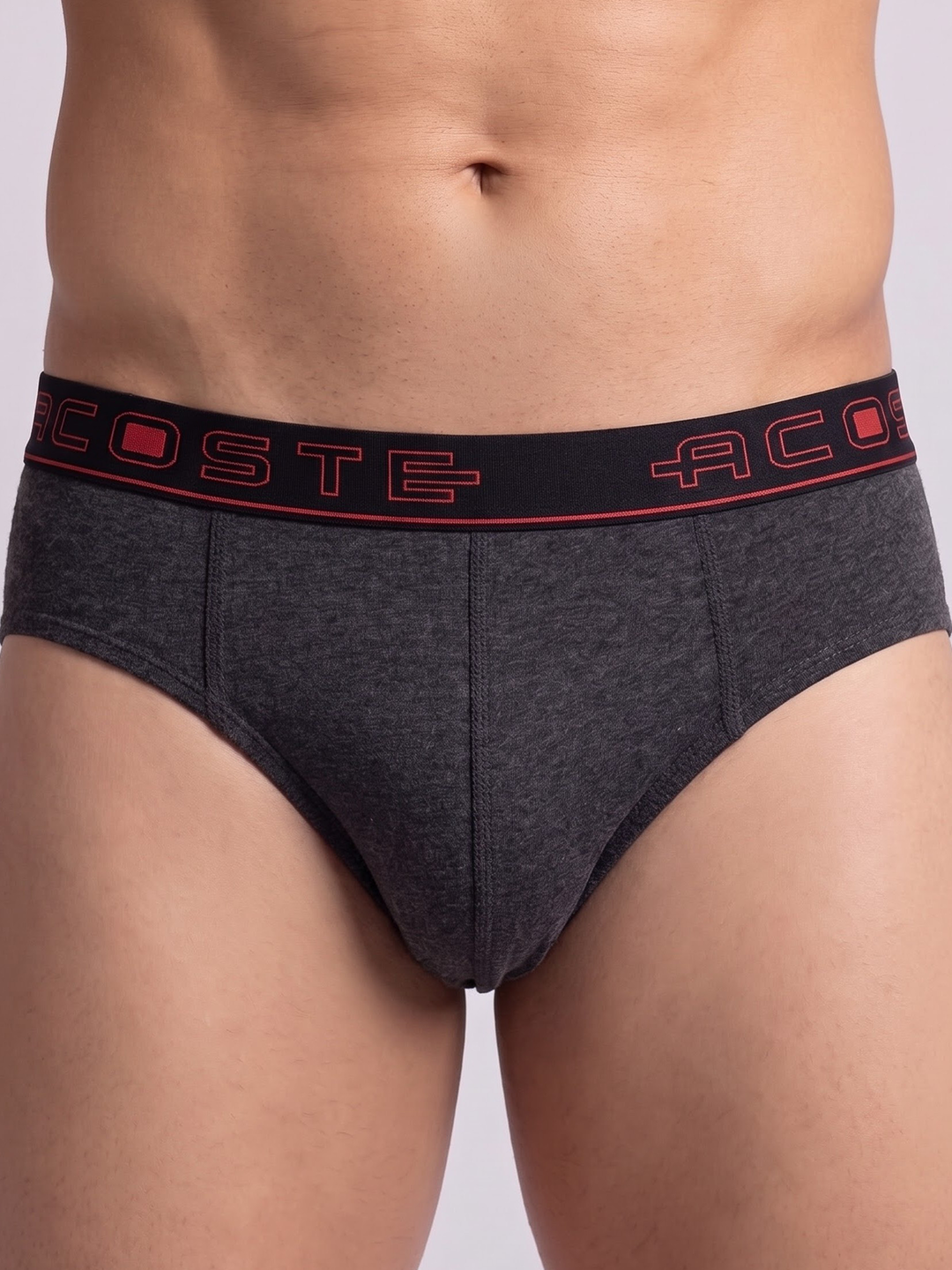 100% Cotton Assorted Colour Outer Elastic Brief Acoste 1015 (Pack of 2)