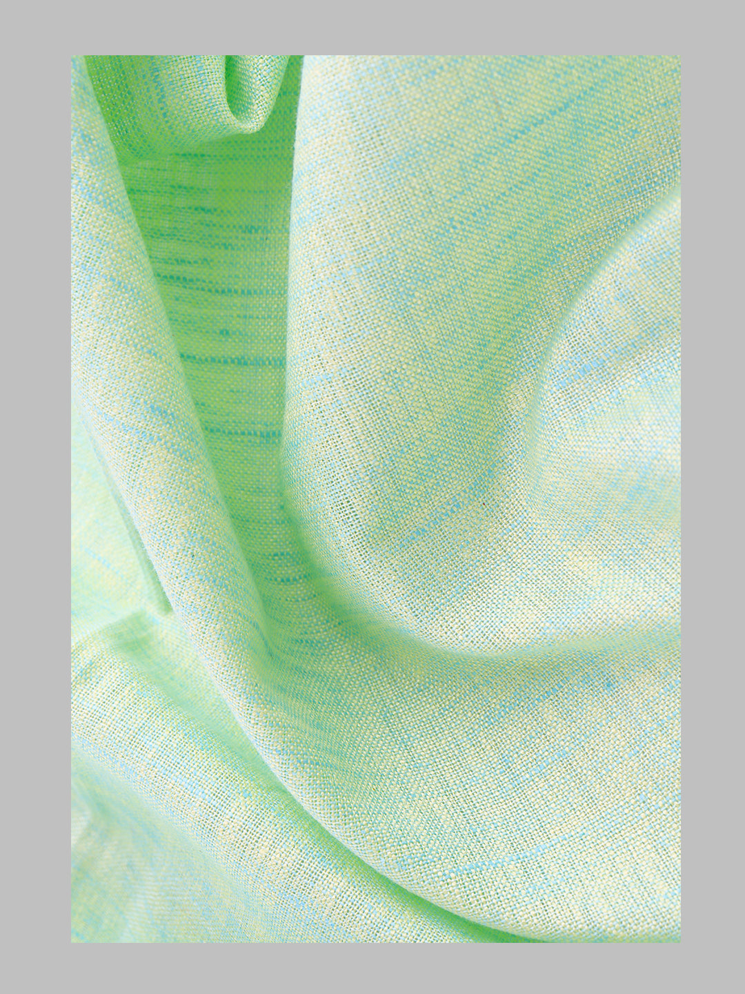 Boys Cotton Blend Parrot Green Self Design Shirt and Kurta Fabric Lampus