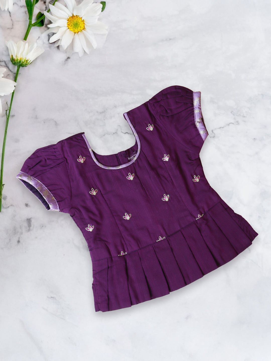 Girls Traditional Skirt Set Violet with Purple GPS21