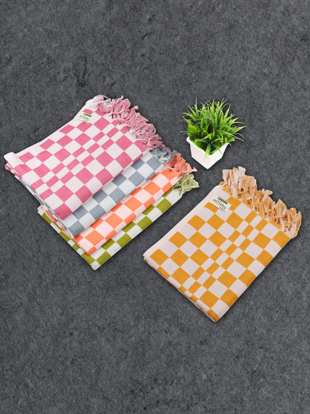 100% Cotton Bath Towel with Assorted Colour Twin Plus 73A