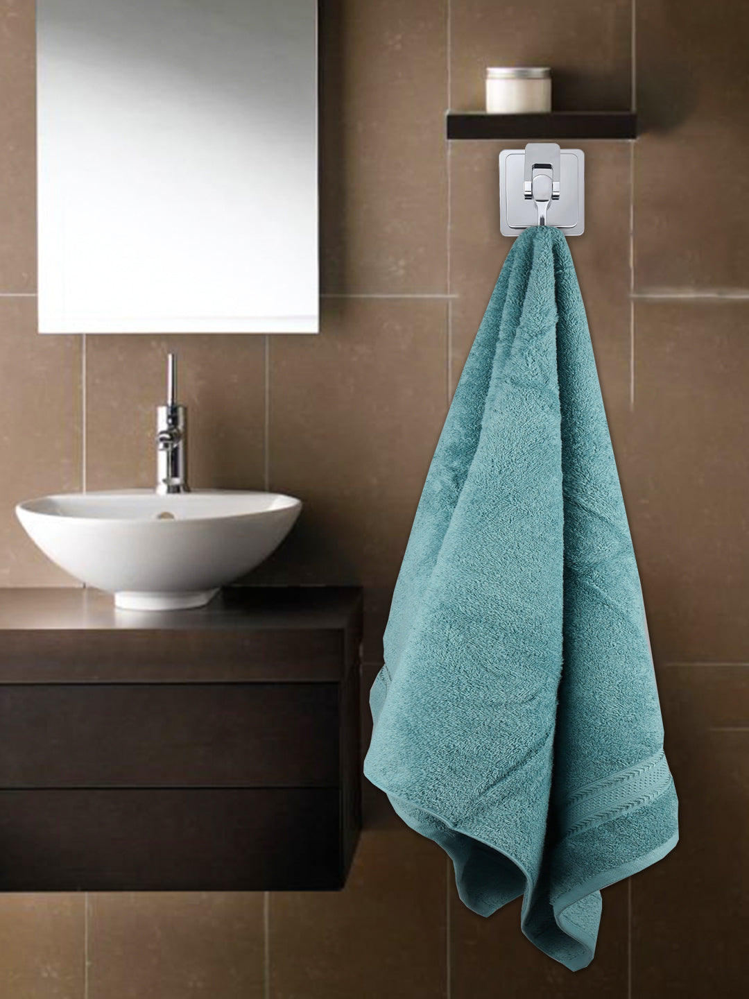 Bamboo Cotton Terry Bath Towel Blue BC7