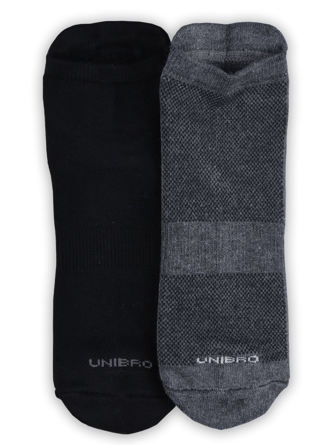 Men Bamboo Sports Low Socks Black & Charcoal SLD2