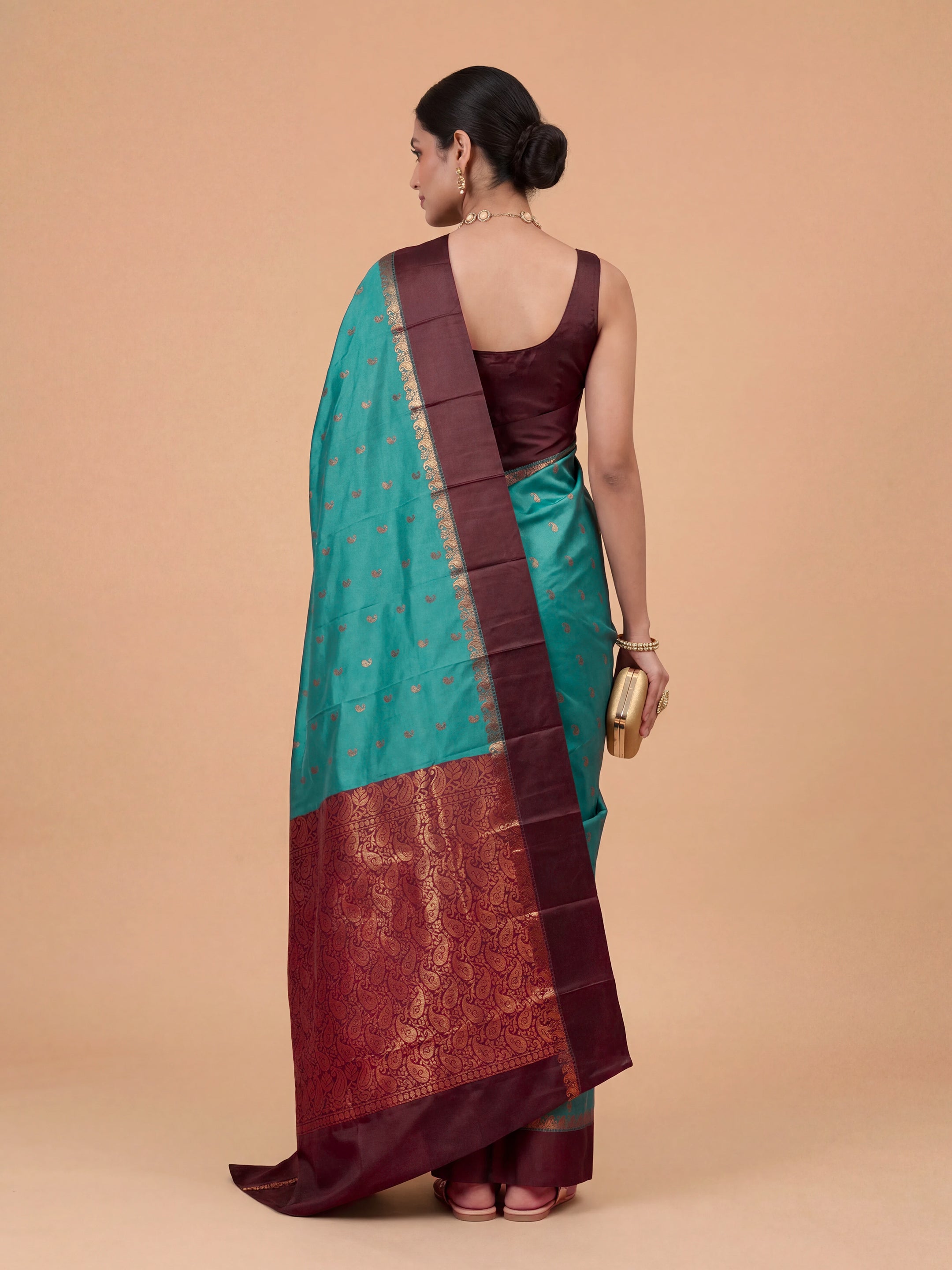 Women Art Silk Green Saree ASS143