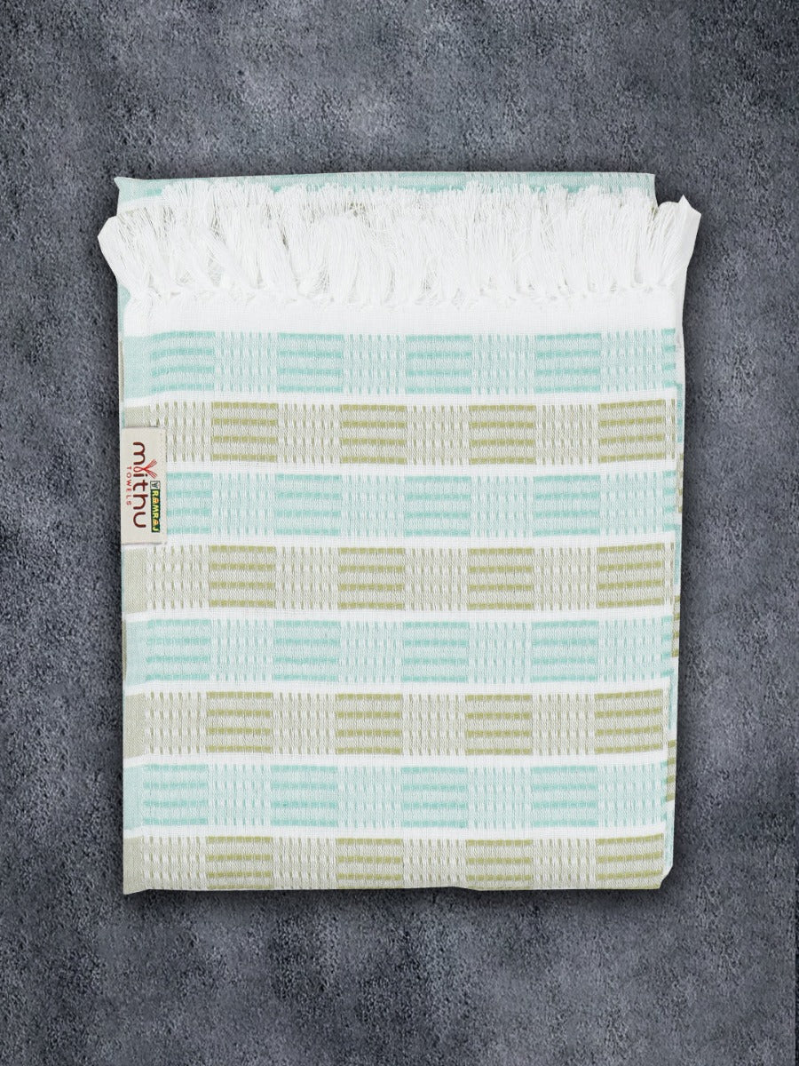 100% Cotton Checked Bath Towel Signature Pack of 3 1108