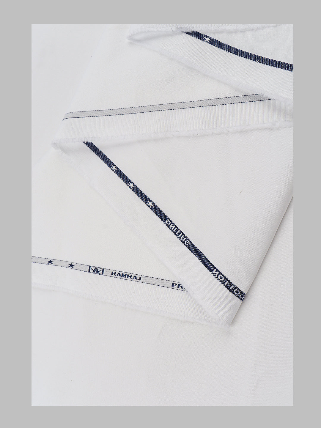 100%Cotton Pants Fabric White Royal Mankind