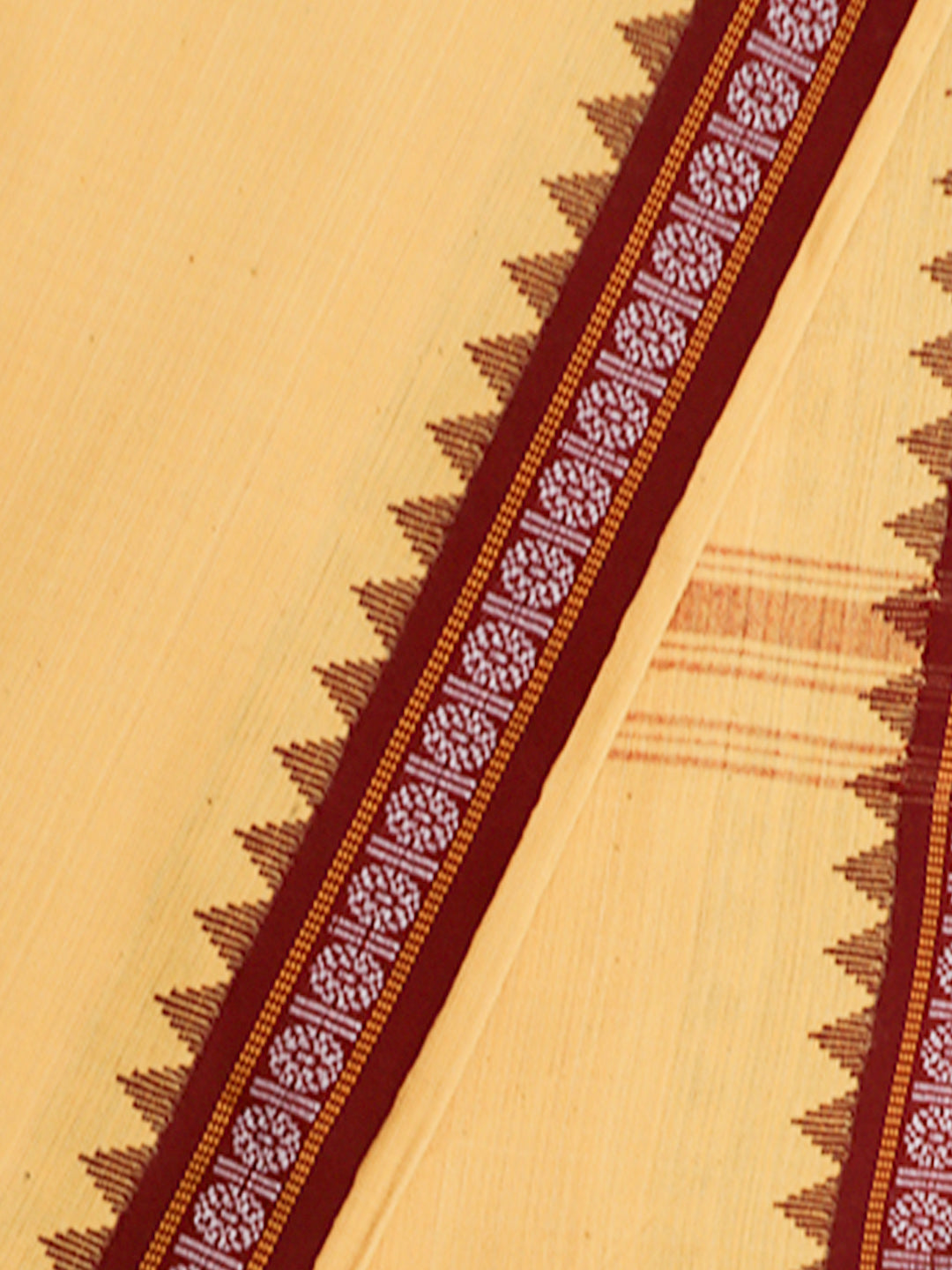 Men Fancy Border Angavastram Towel Biscuit Sandal