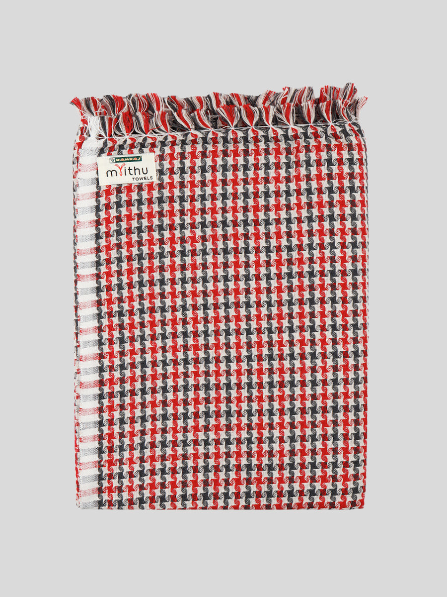 Kurunji Cotton Colour Bath Towel-Design seven