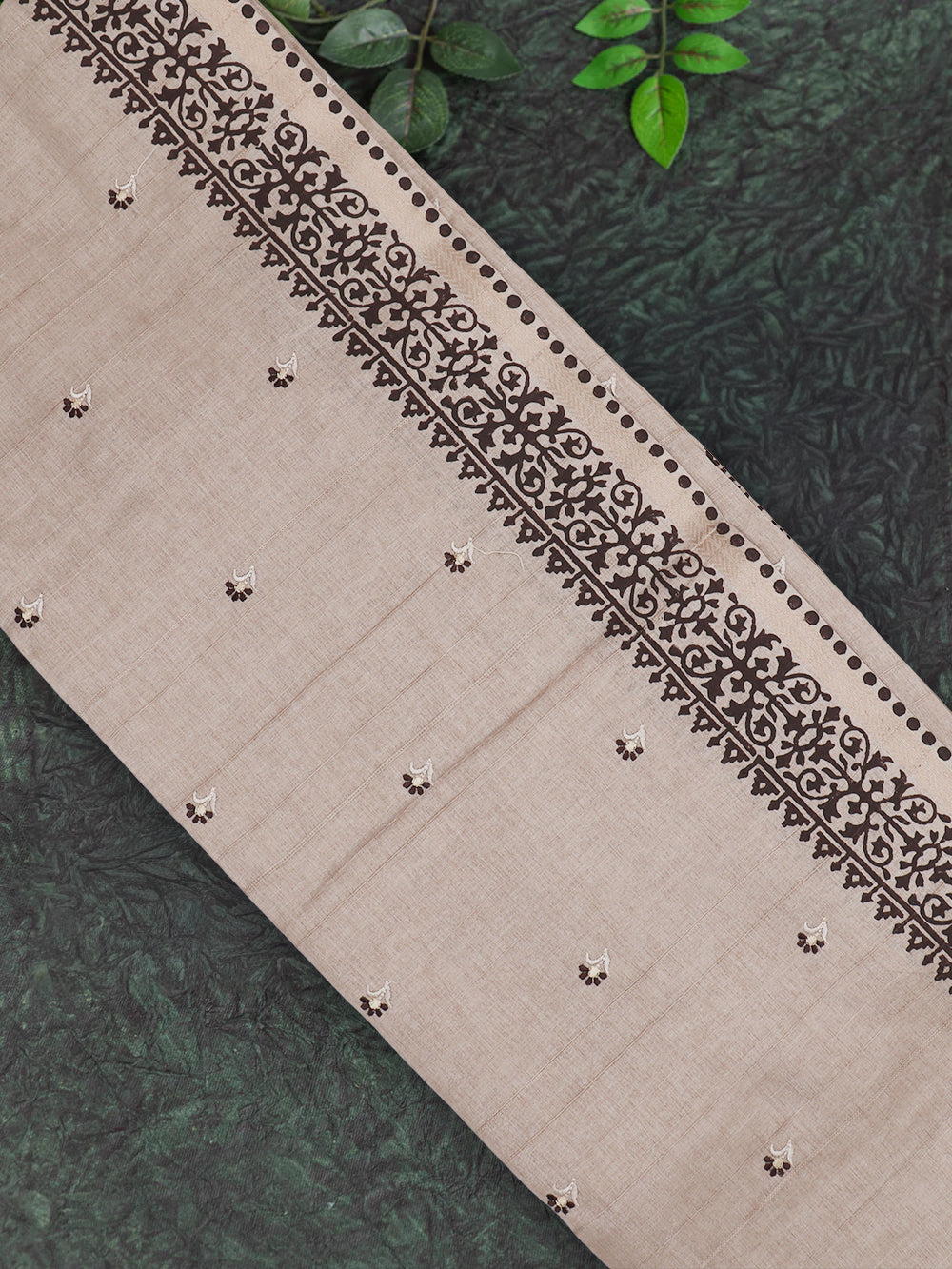 Women Semi Raw Silk Saree Brown SRS102