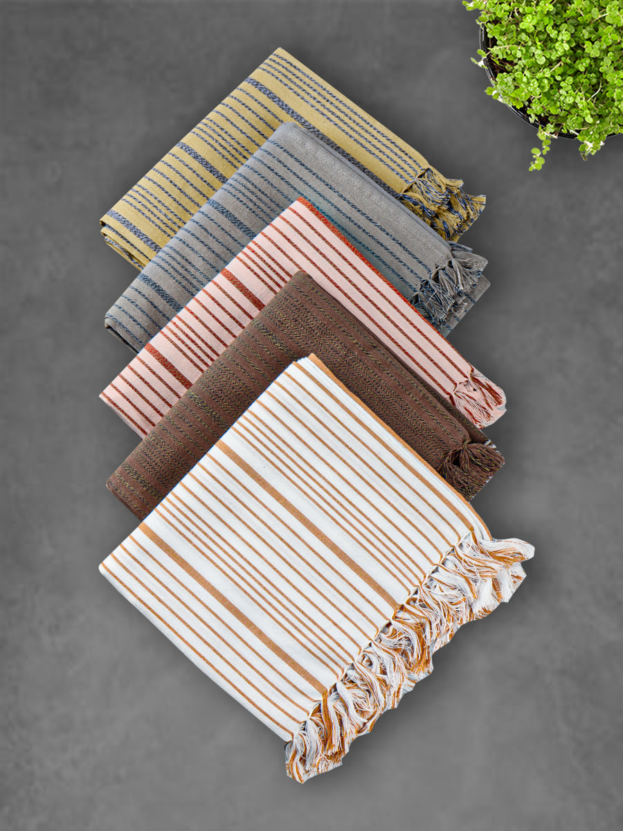 100% Comfort Cotton Stripe Bath Towel -Front view