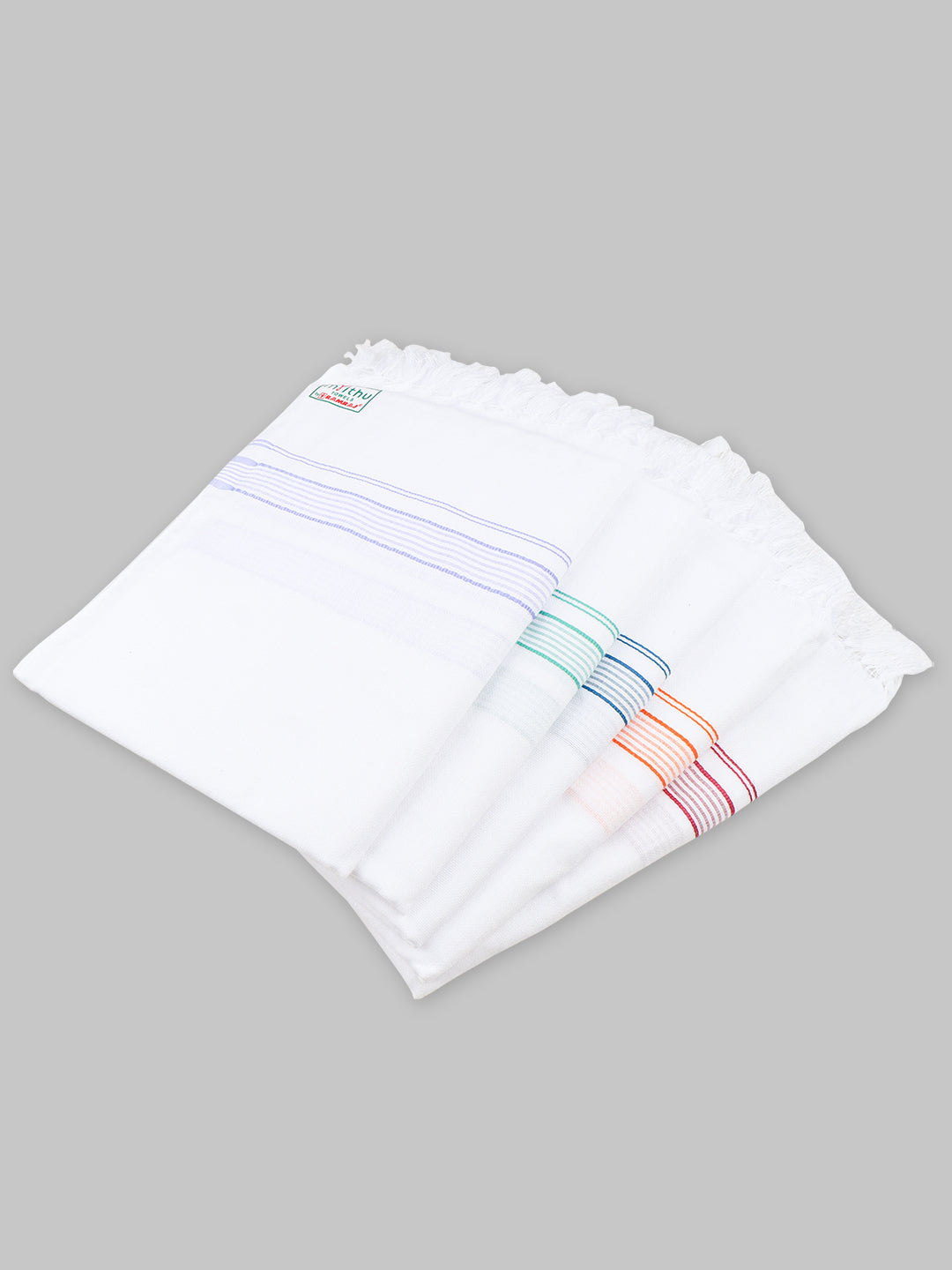 100% Cotton White Bath Towel Flint Fancy Pack of 2