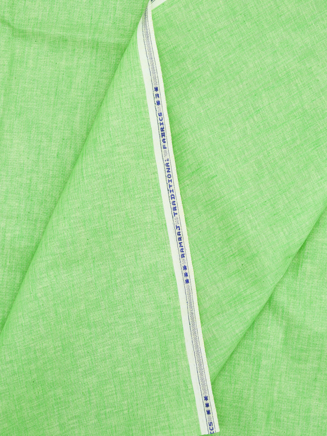 Men Cotton Rich Parrot Green Plain Shirt Fabric Infinity