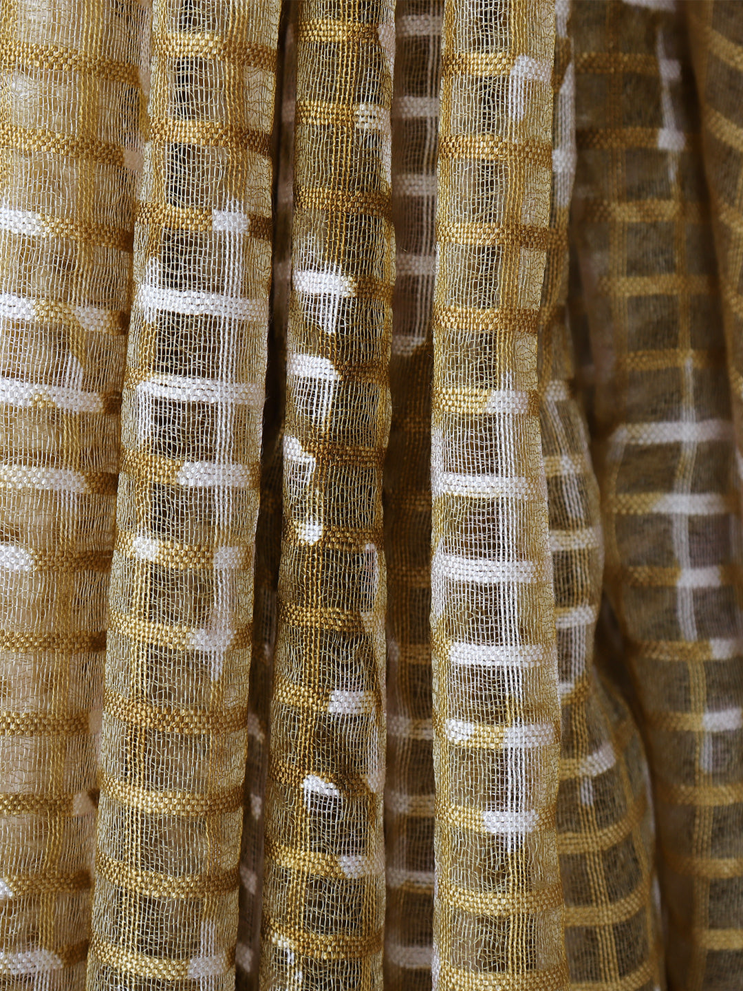 Women Mustard Yellow Fancy Cotton Saree SS363