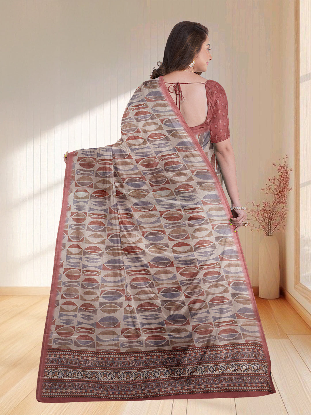 Women Sandal Semi Tussar Saree ST246