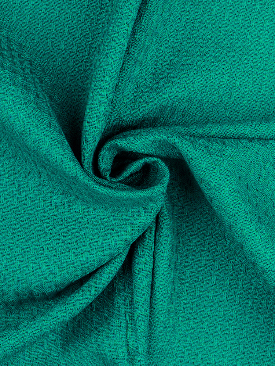 100% Cotton Plain Bath Towel Green Pack of 2