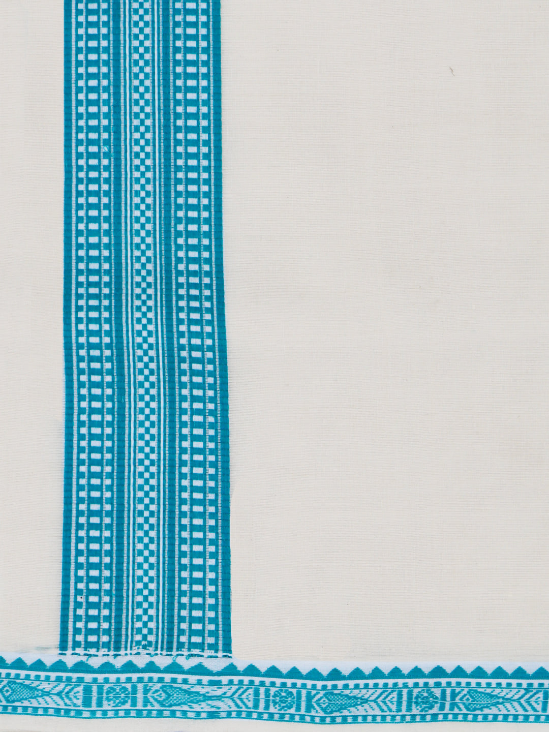 PANCHAA™ Handwoven Azo-Free Dyes Extra Weft Dhoti D9