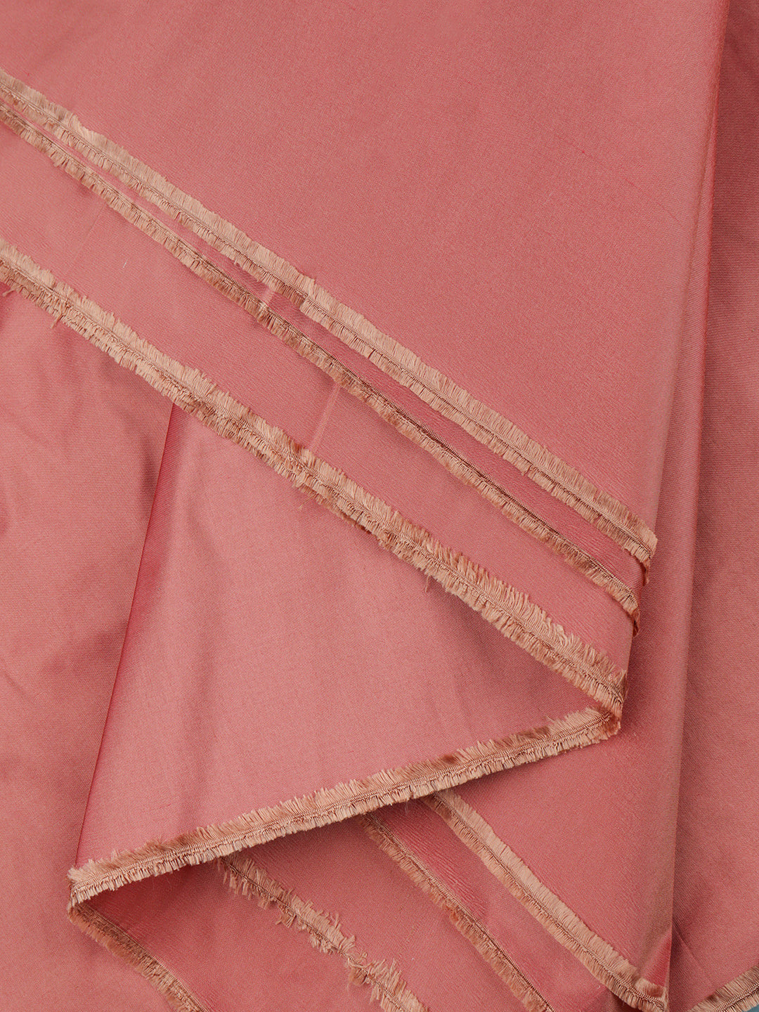 100% Silk Slubless Dupion Mens Shirting Fabric-Rose Dawn Colour