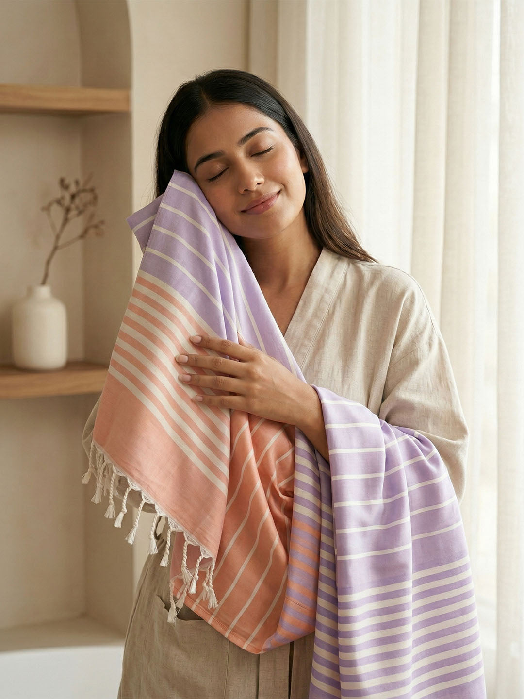 Premium Bamboo Bath Towel – Hypoallergenic with Towel Bag | UPF 50+ UV-Treated Fabric, 98% Protection