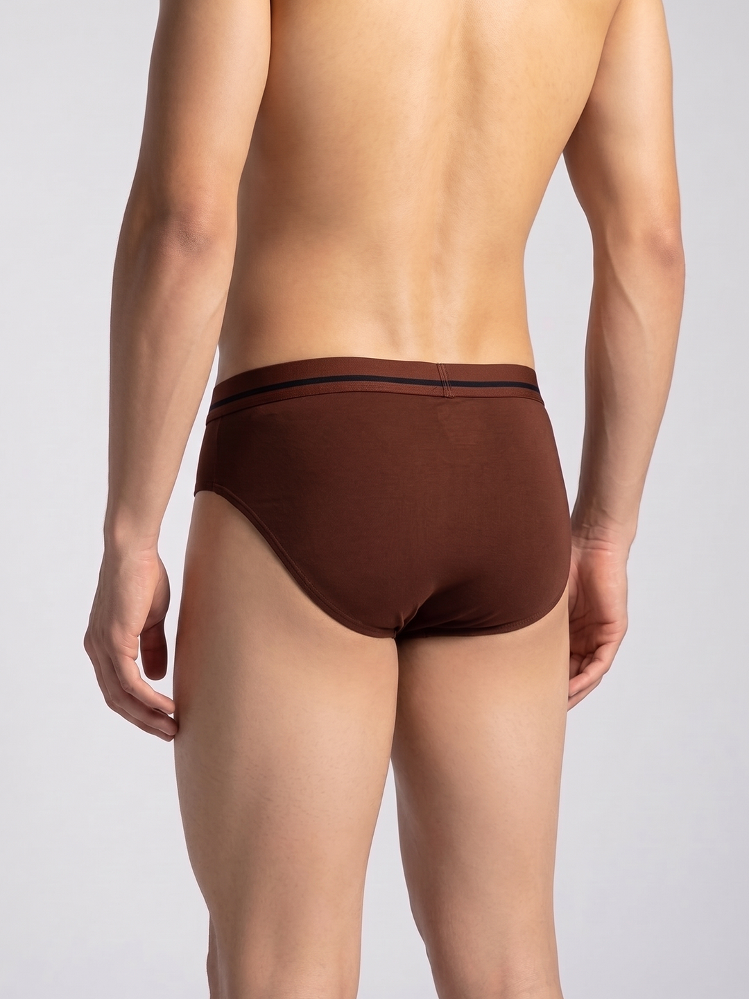 Combed Cotton Assorted Colour Outer Elastic Brief Plus Size Suriya (Pack of 2)