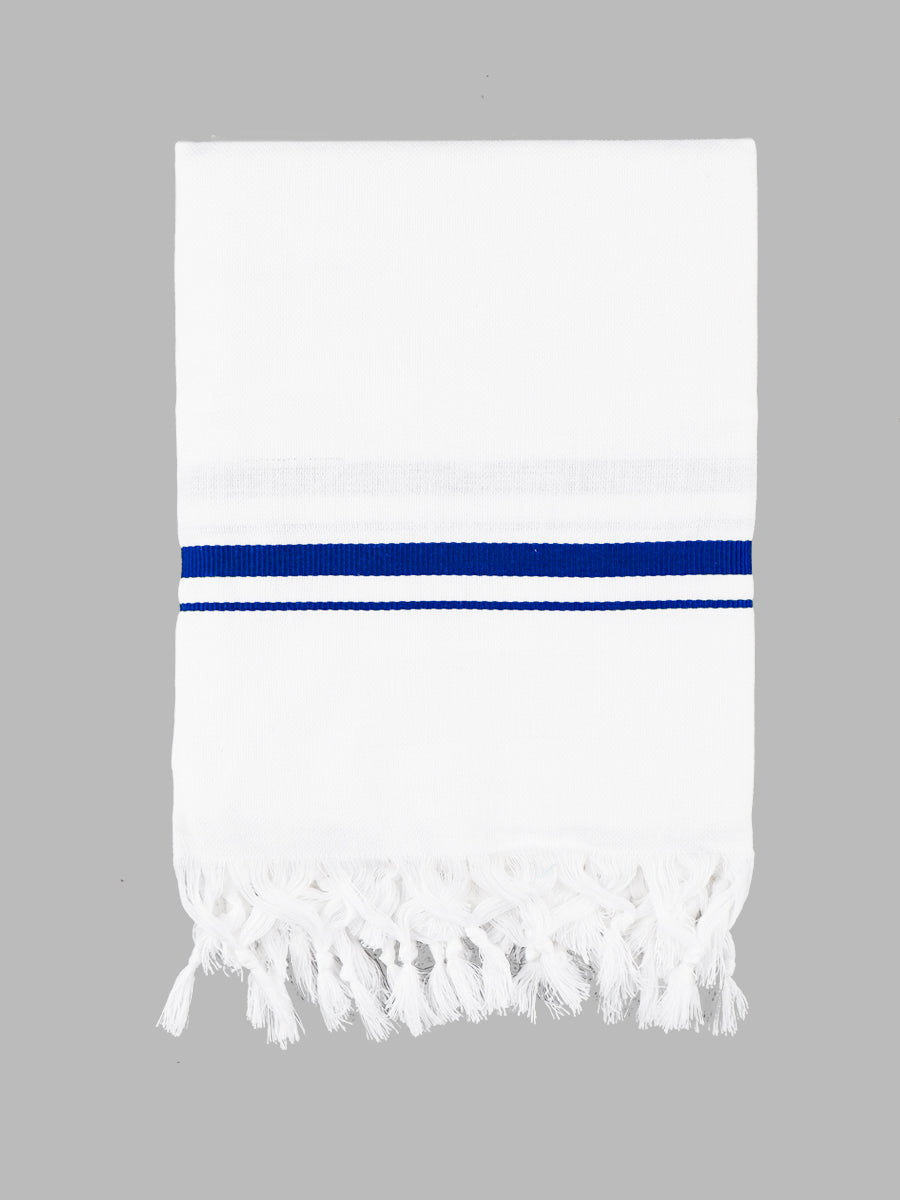 Cotton White Bath Towel Tiger BB-Blue