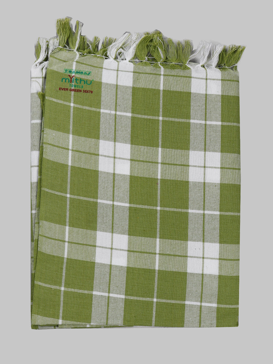 Cotton Colour Bath Towel Ever Green Plain-Green