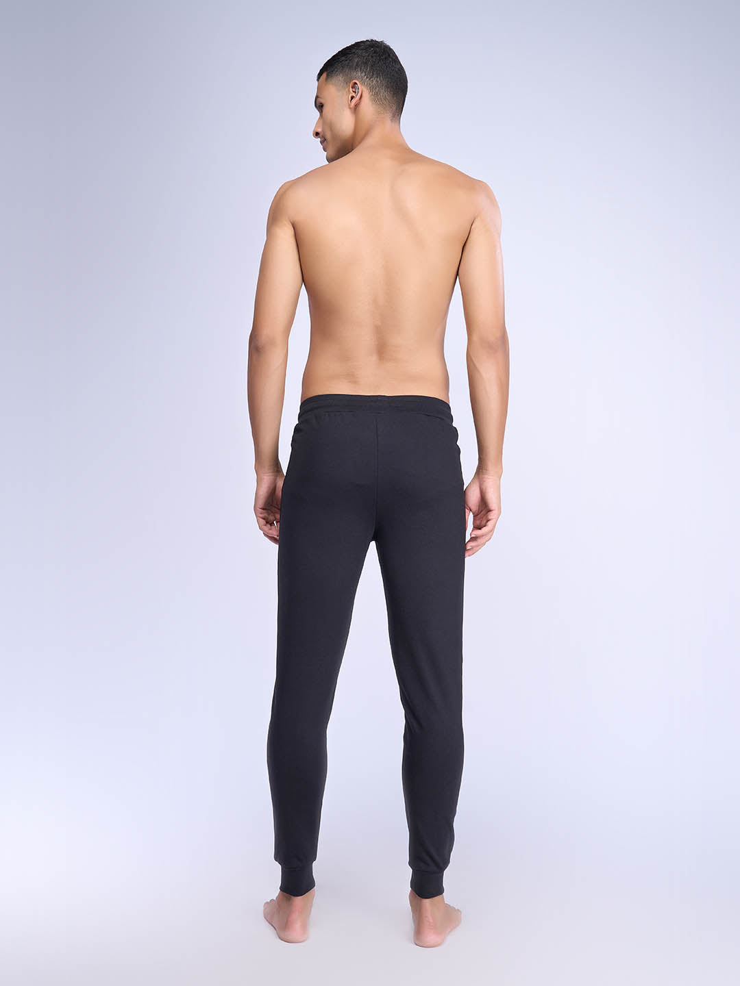 Men Combed Cotton Rich Jogger with Side Pockets Black EJ3