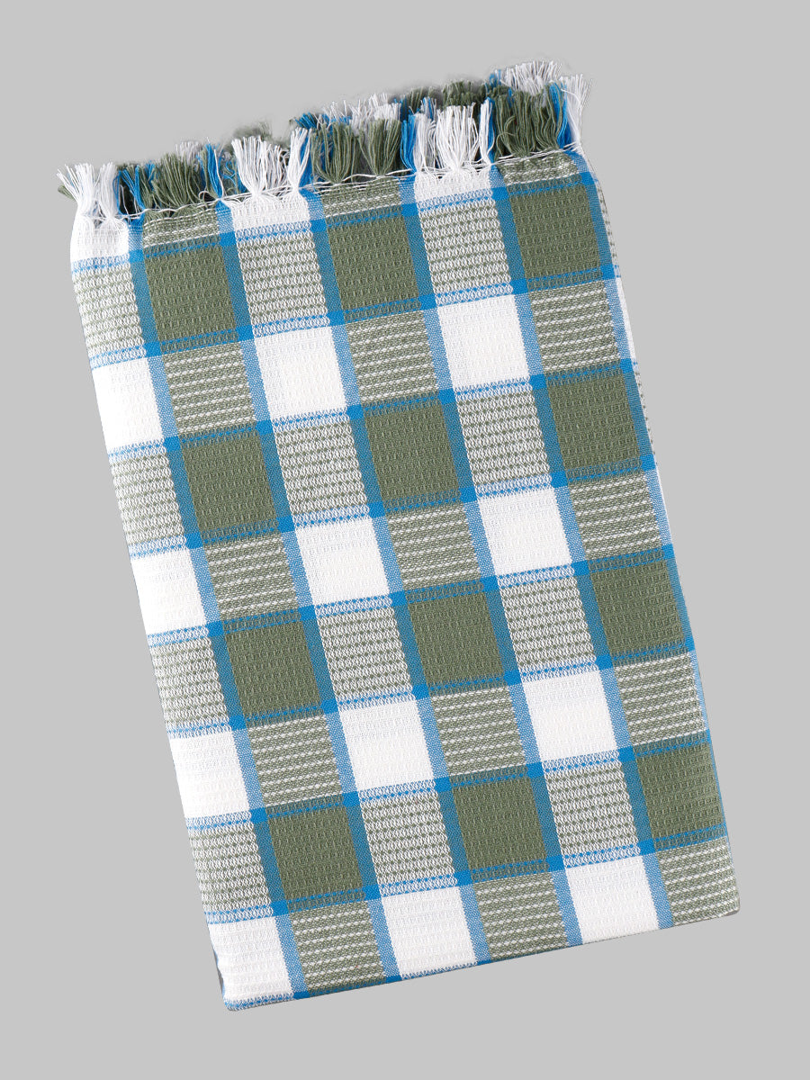 Kurunji Cotton Colour Bath Towel-Design one