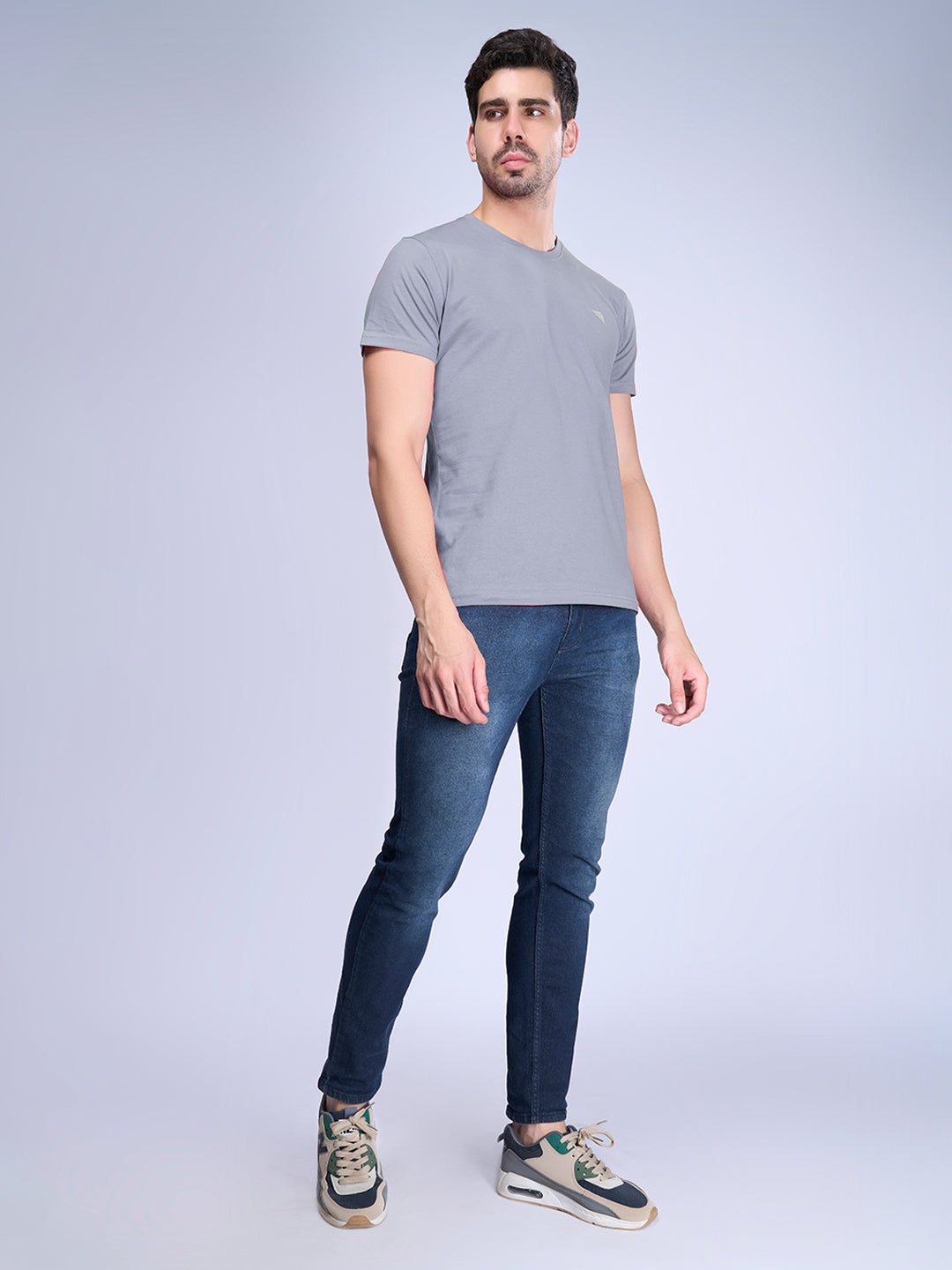 Men 100% Cotton Smart Fit Expert Tee Graphite Grey ET25