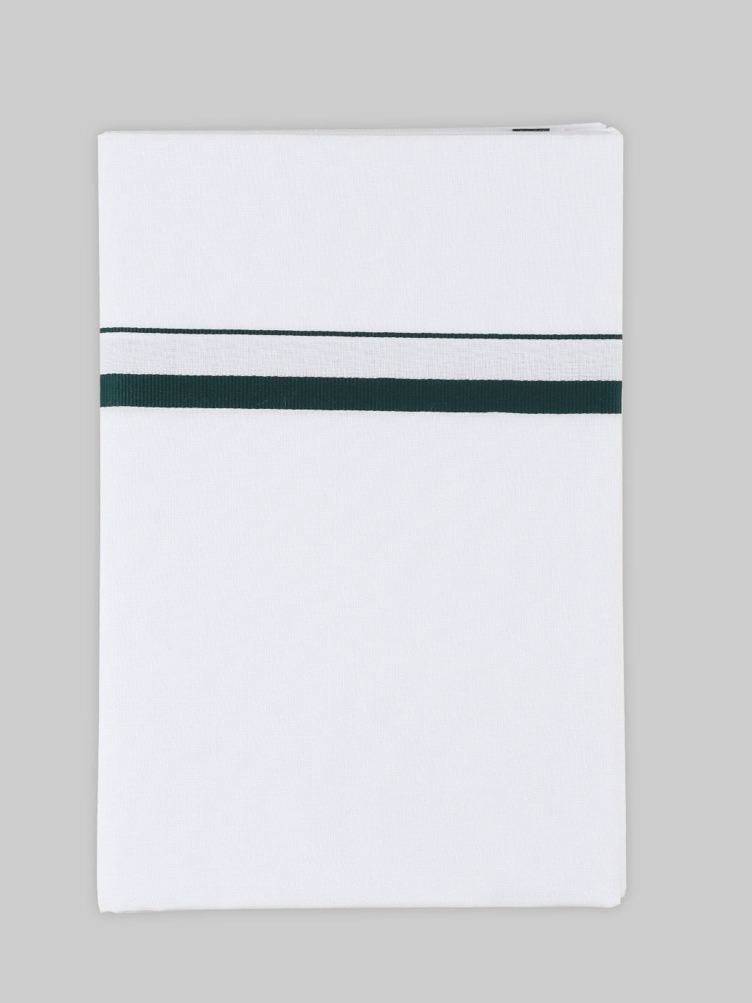 Men Cotton Blend Single Layer White Dhoti with Assorted Border Pack of 3