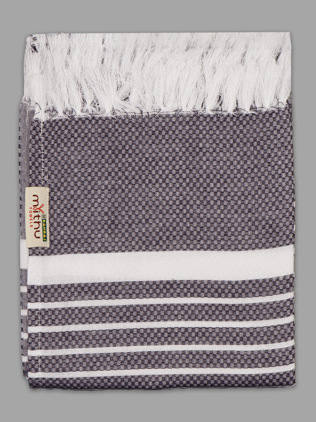100% Cotton Self Designed Family Bath Towel Signature 1123 (Pack of 5)