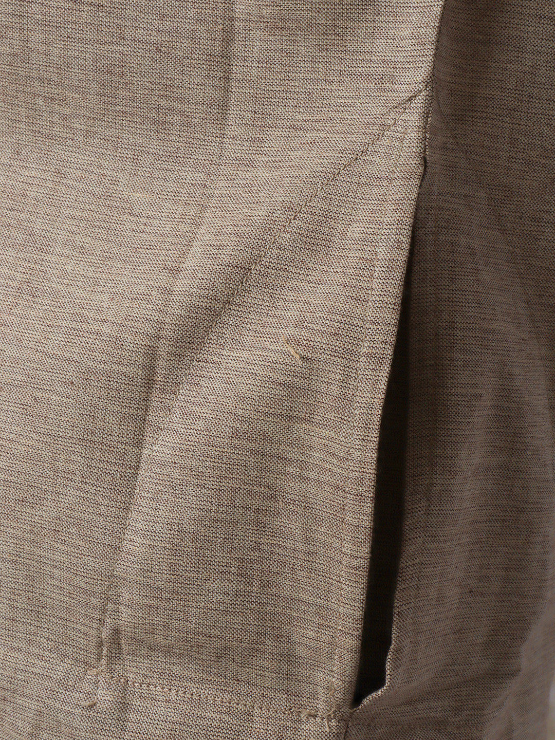 Men Sandal Beige Medium Length Kurta with Matching Border Dhoti Set PC1