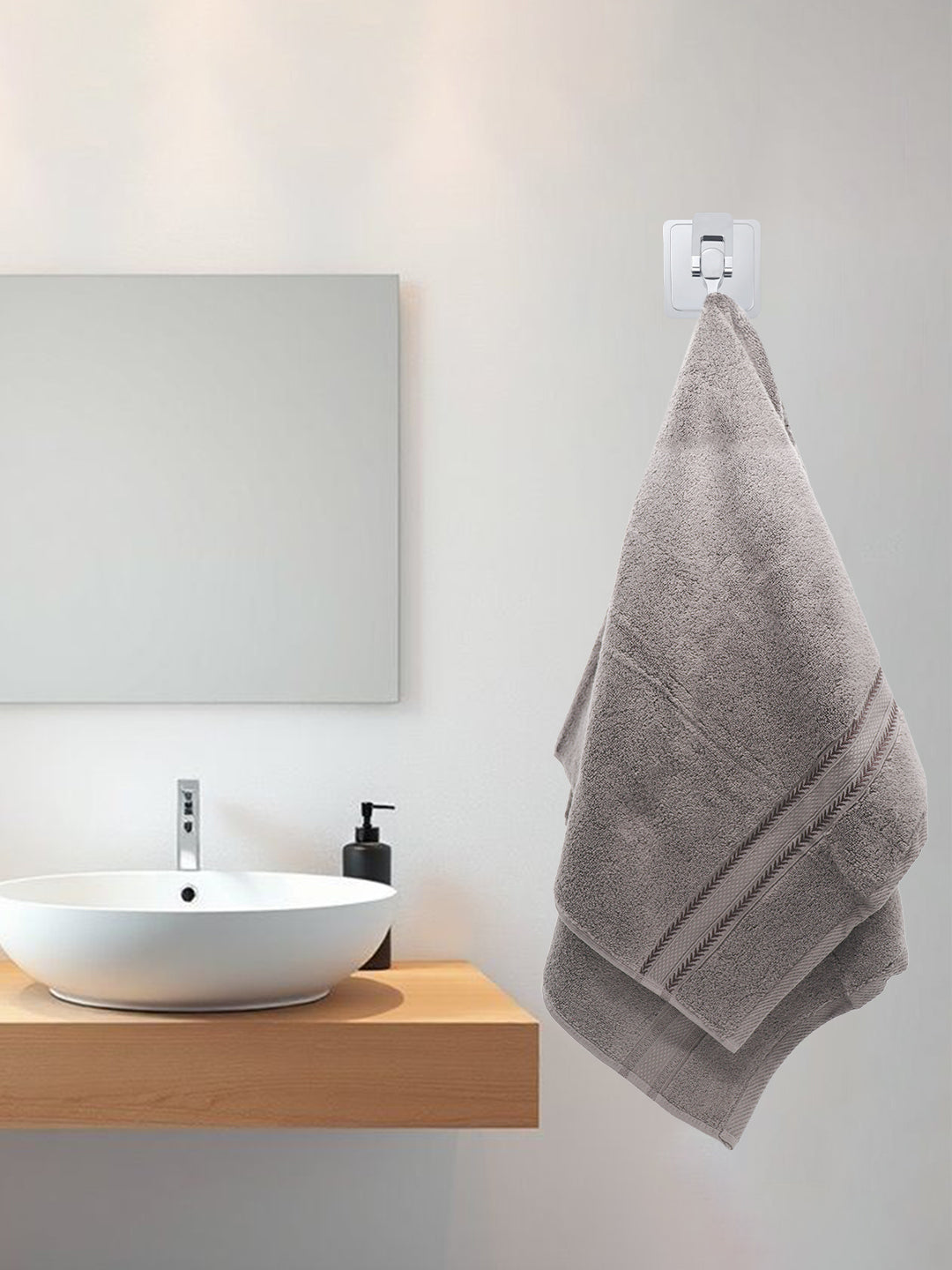 Luxury Bath Zero Twist Terry Towel Charcoal - 0.90m*1.80m
