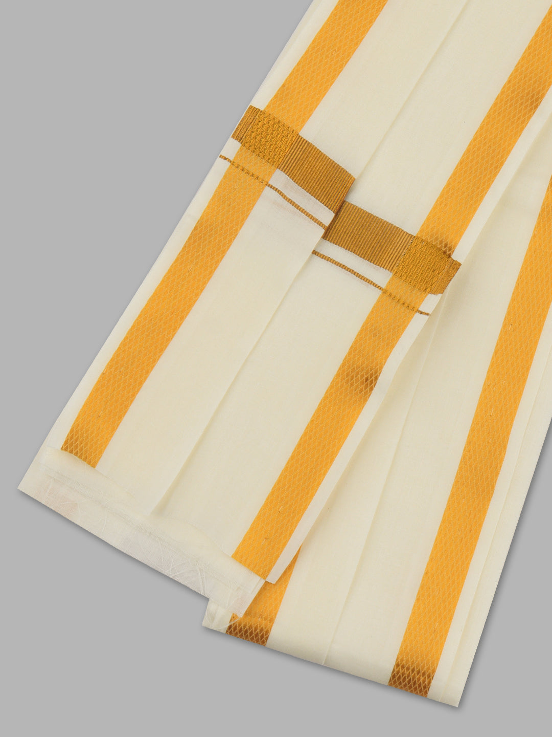 Cotton Blend Cream Towel with 3/4" inch Gold Jari Border Greedam