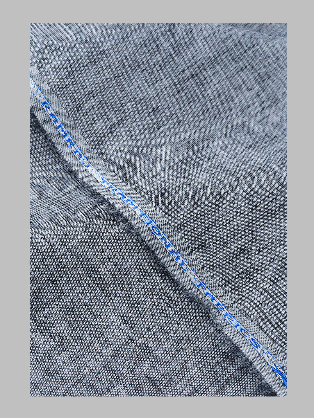 Men Cotton Blend Dark Grey Self Design Shirt and Kurta Fabric Lampus