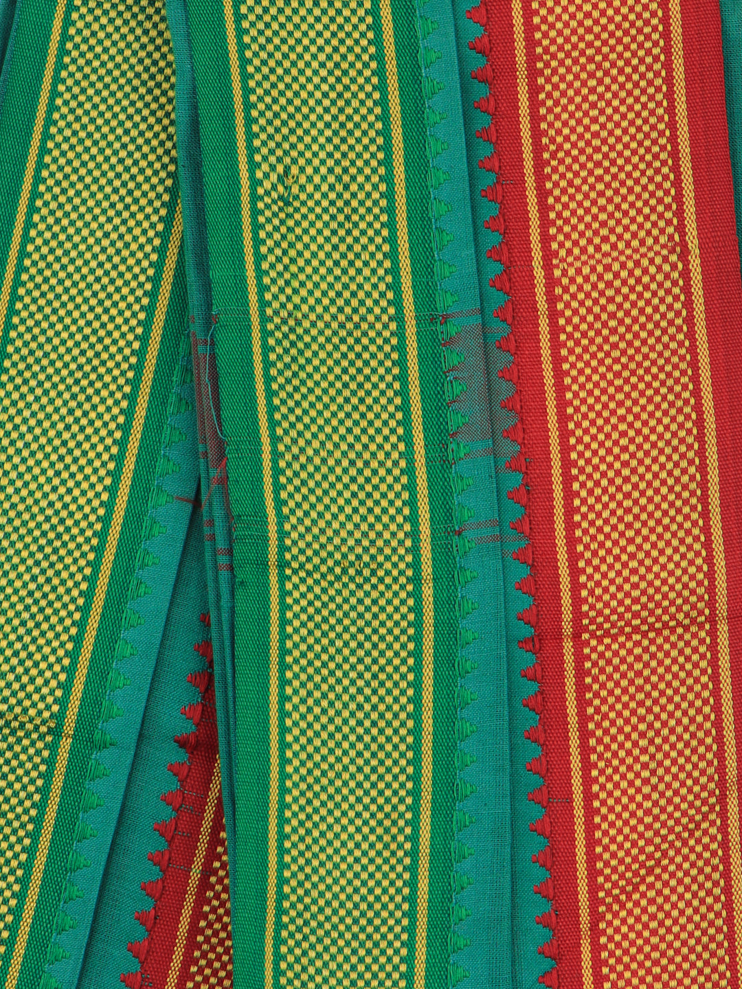 Men Mayikhan Border Devotional Towel Green (Pack of 2)