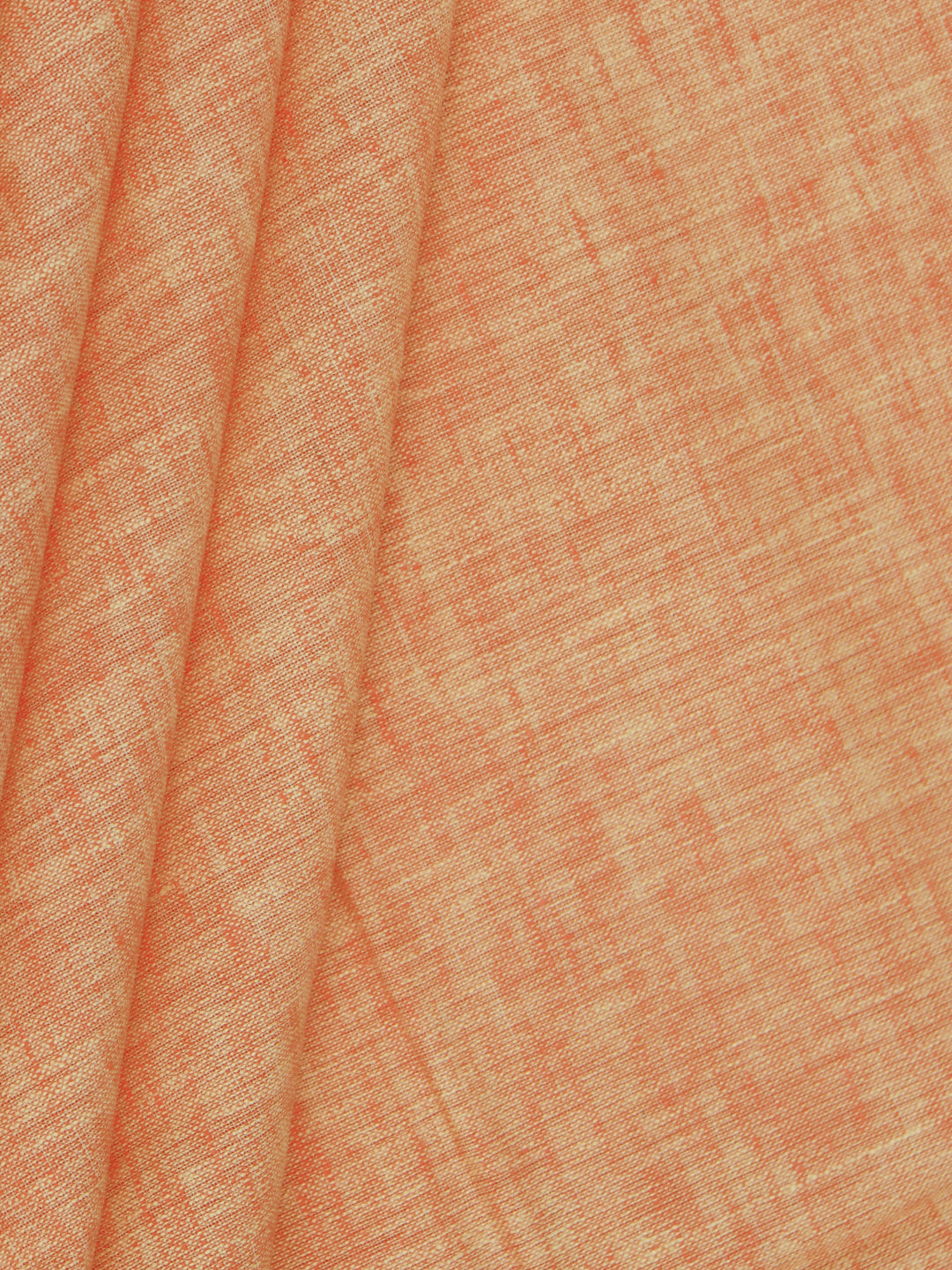 Men Cotton Blend Self Design Kurta Fabric Orange Lampus