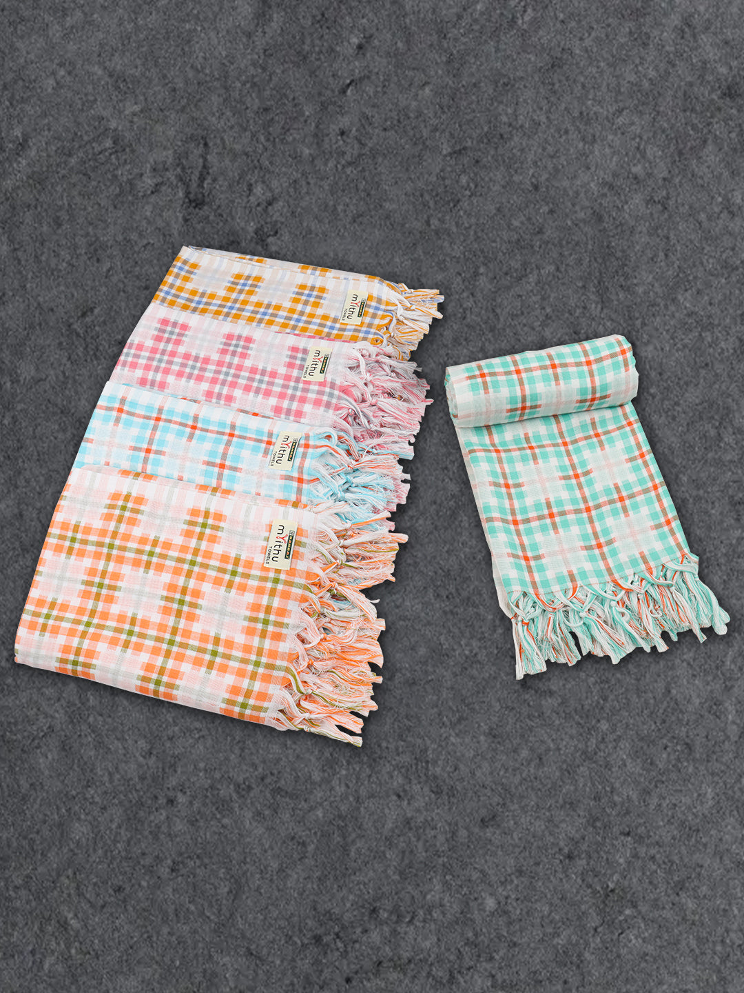 100% Cotton Bath Towel with Assorted Colour Twin Plus 896B