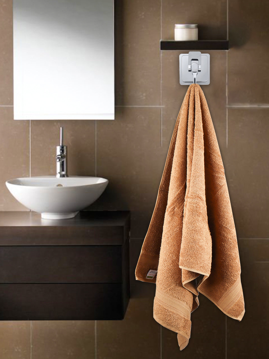 Bamboo Cotton Terry Bath Towel Brown BC8