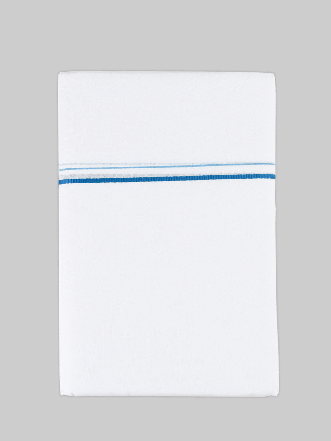 Men Cotton Blend Double Layer White Dhoti with Assorted Border (Pack of 2)