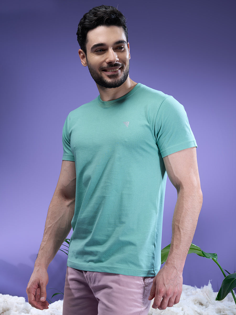 Men 100% Cotton Smart Fit Expert Tee Olive Green ET20
