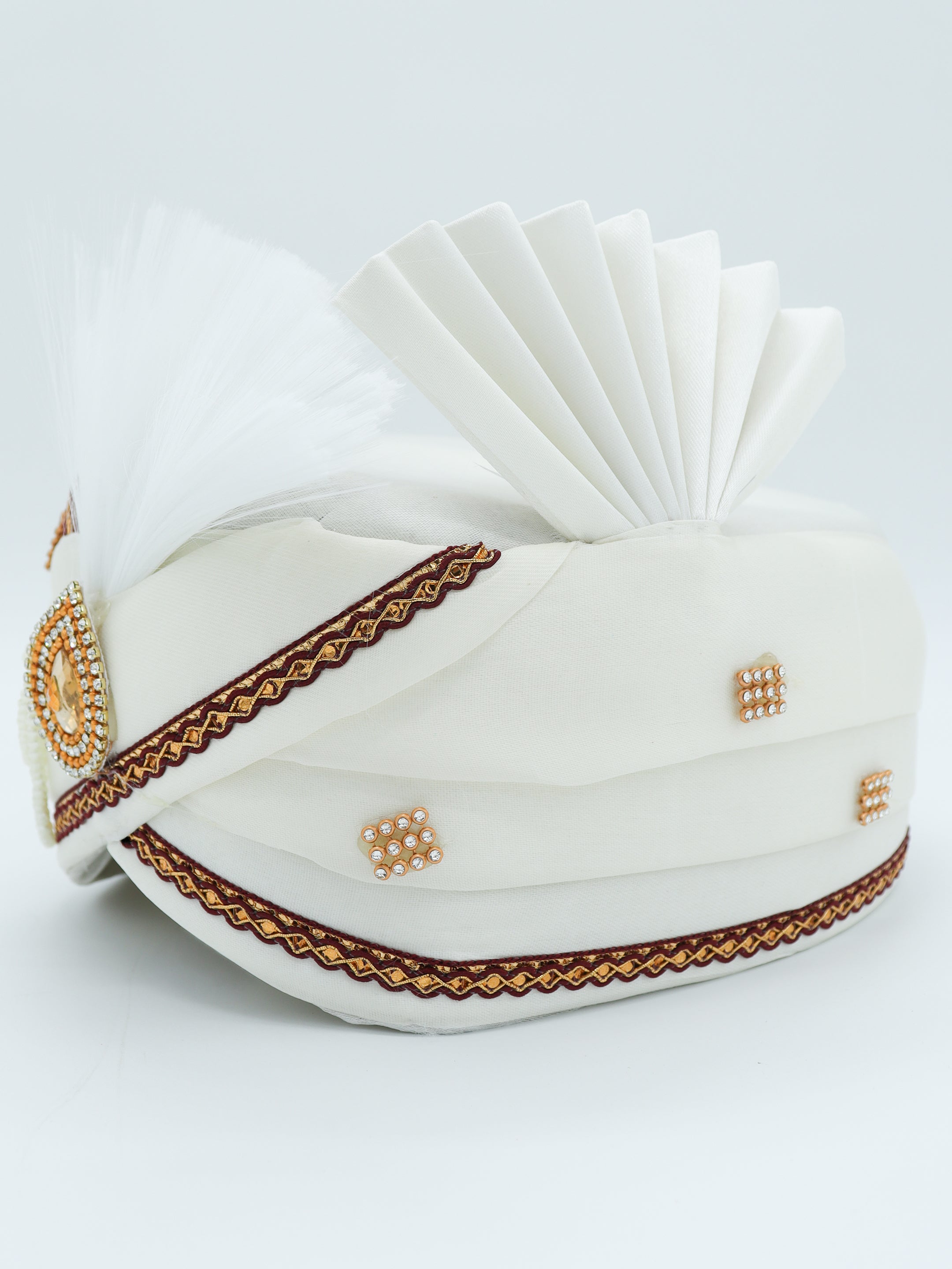 Traditional Silky Style Wedding Turban - 128