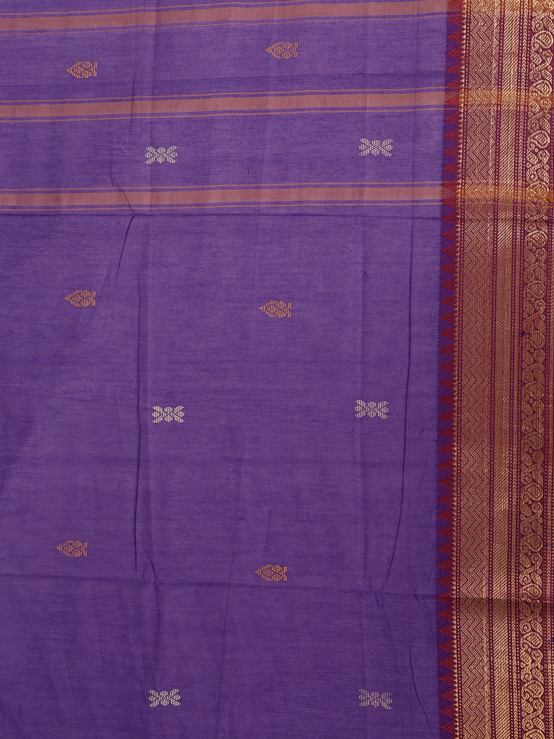 Women Chettinad Cotton Violet Saree CCS11