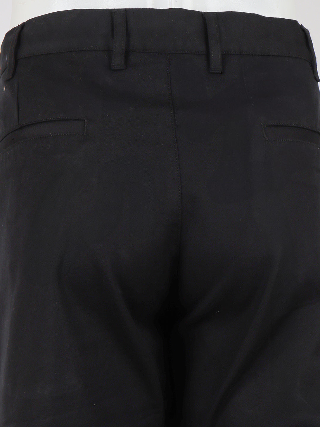 Men Cotton Lycra Black Smart Fit Pant Zara