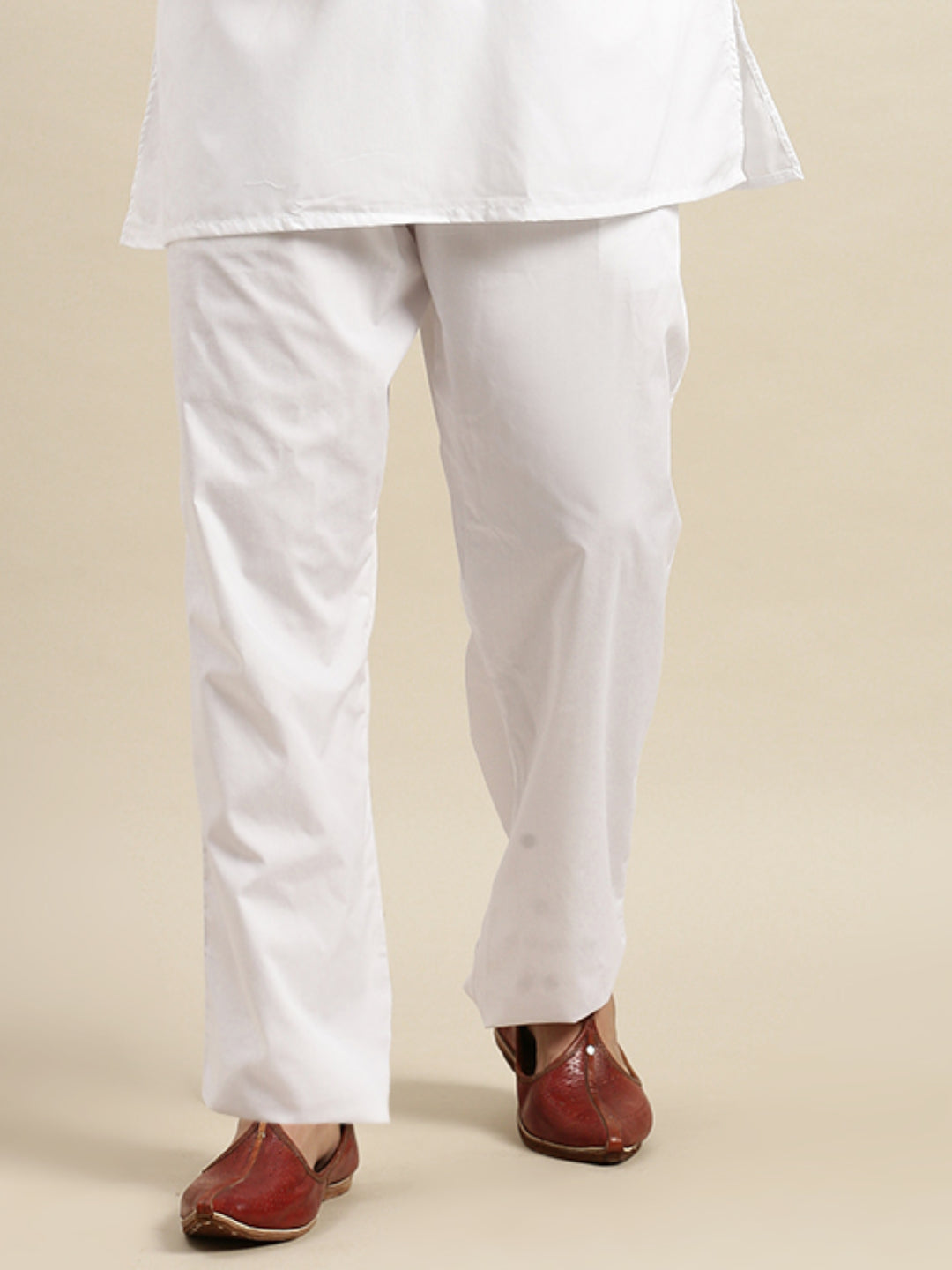 Men Cotton White Pyjama Pant