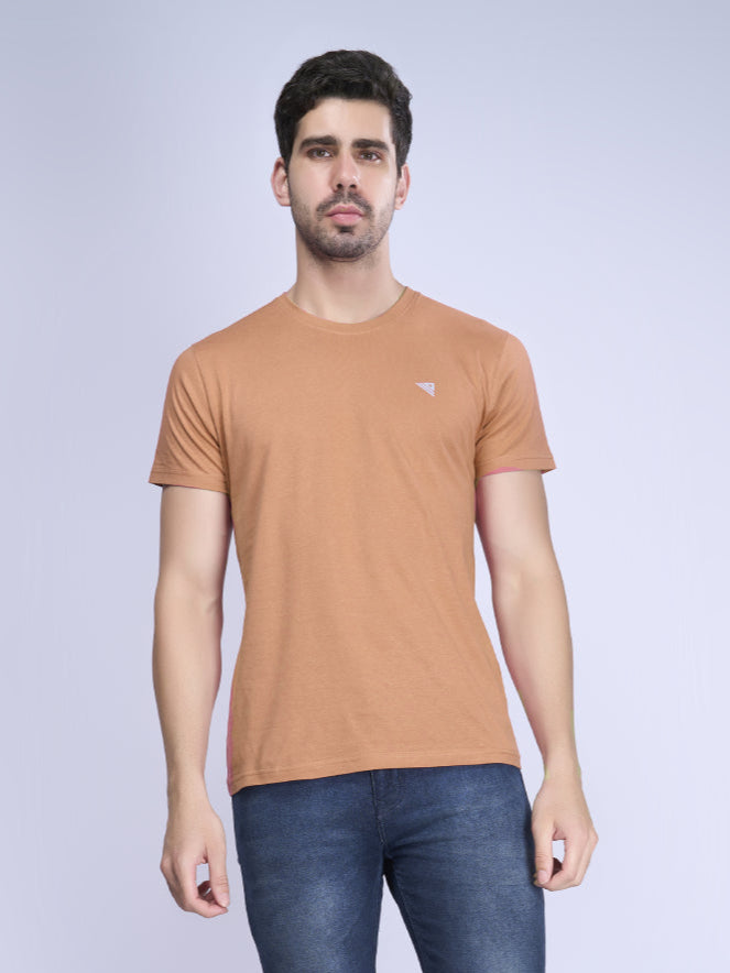 Men 100% Cotton Smart Fit Expert Tee Orange ET4