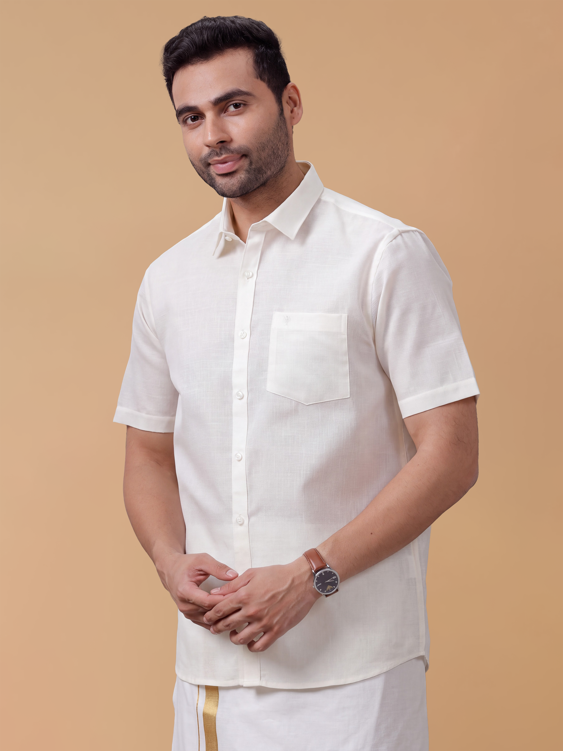 Cotton Rich Off White Regular Fit Shirt T3 CV6