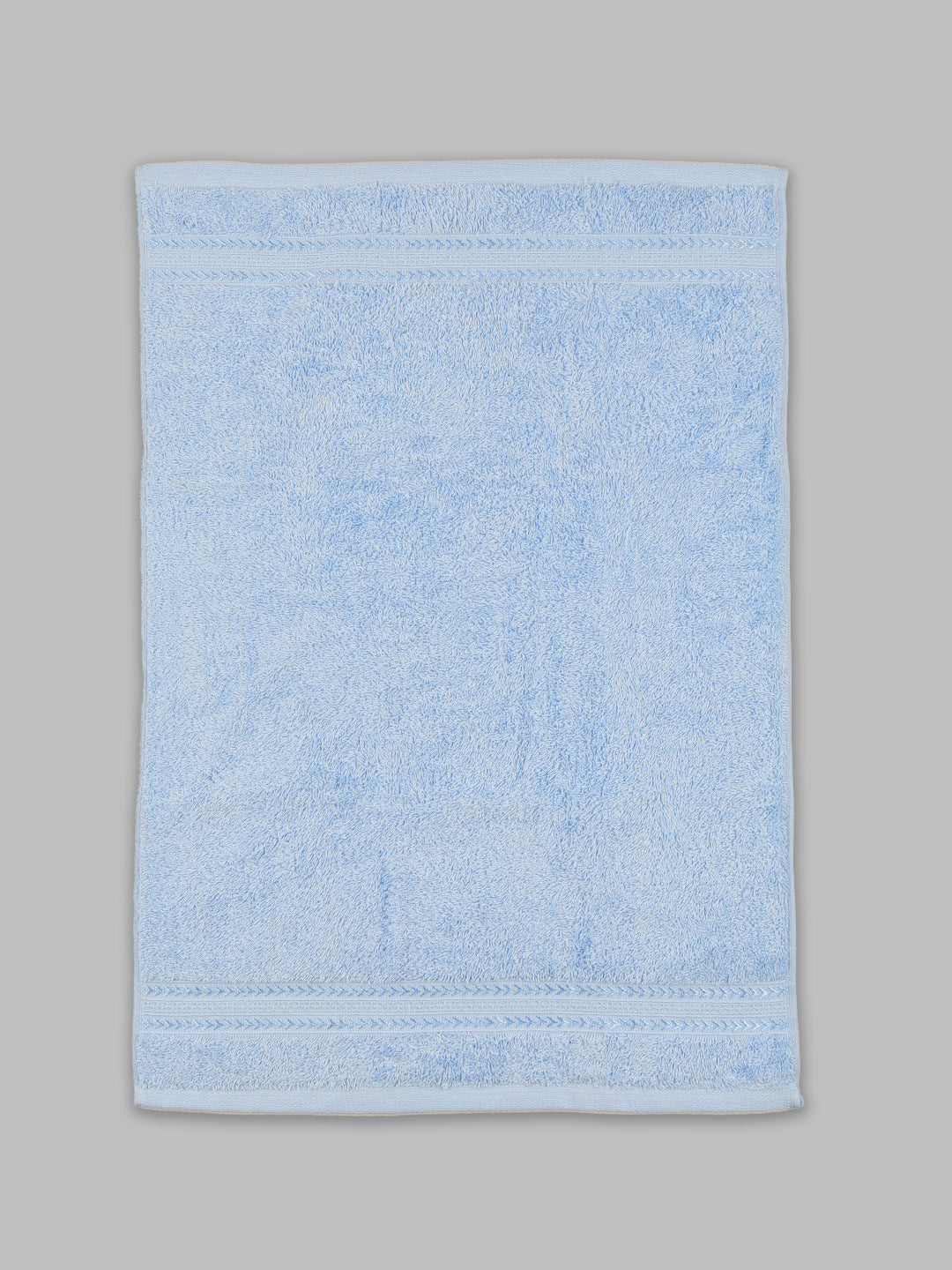 Highly Absorbent & Quick Dry Cotton Bamboo Terry Towel Set – Light Blue Hand, Face & Bath Towels (Pack of 3)