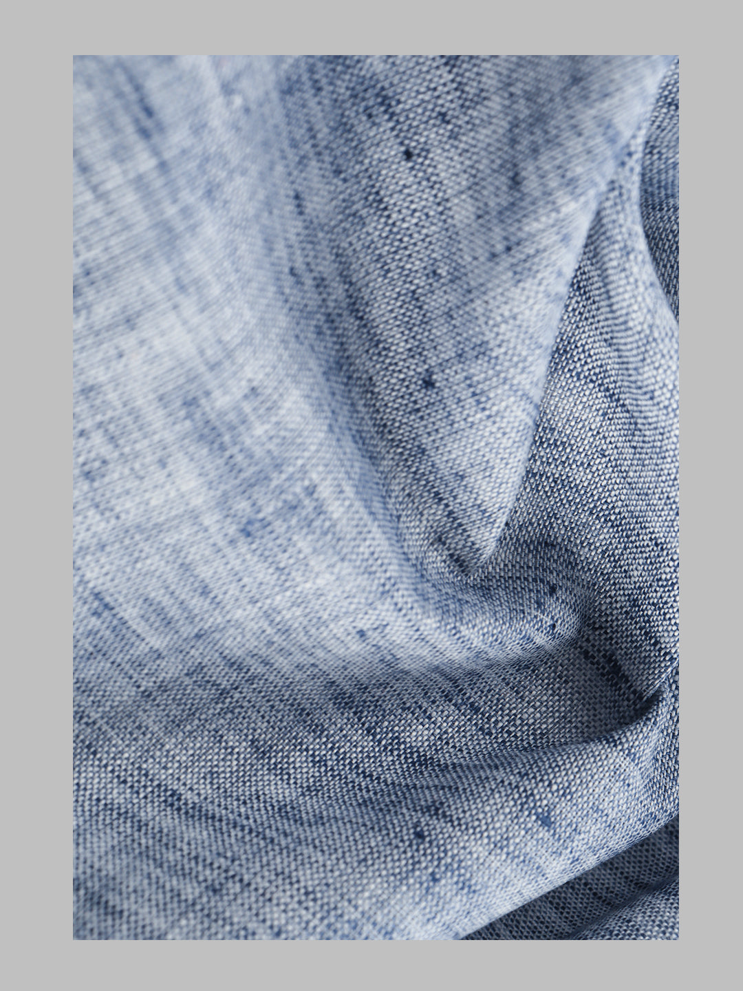 Men Cotton Blend Dark Blue Self Design Shirt and Kurta Fabric Lampus