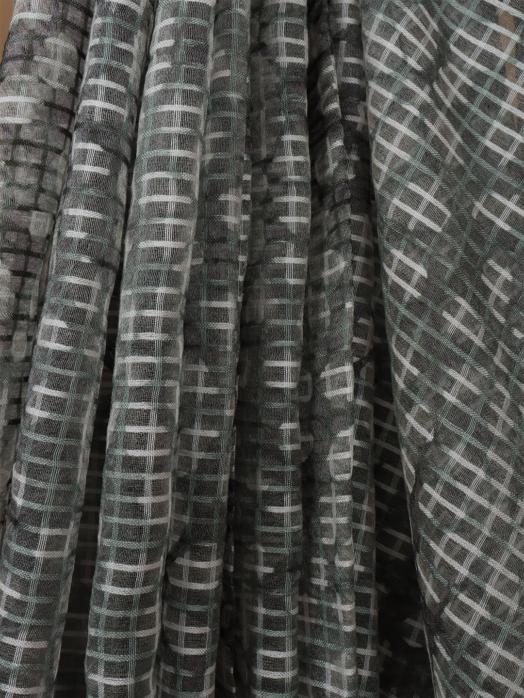 Women Grey Fancy Cotton Saree SS365