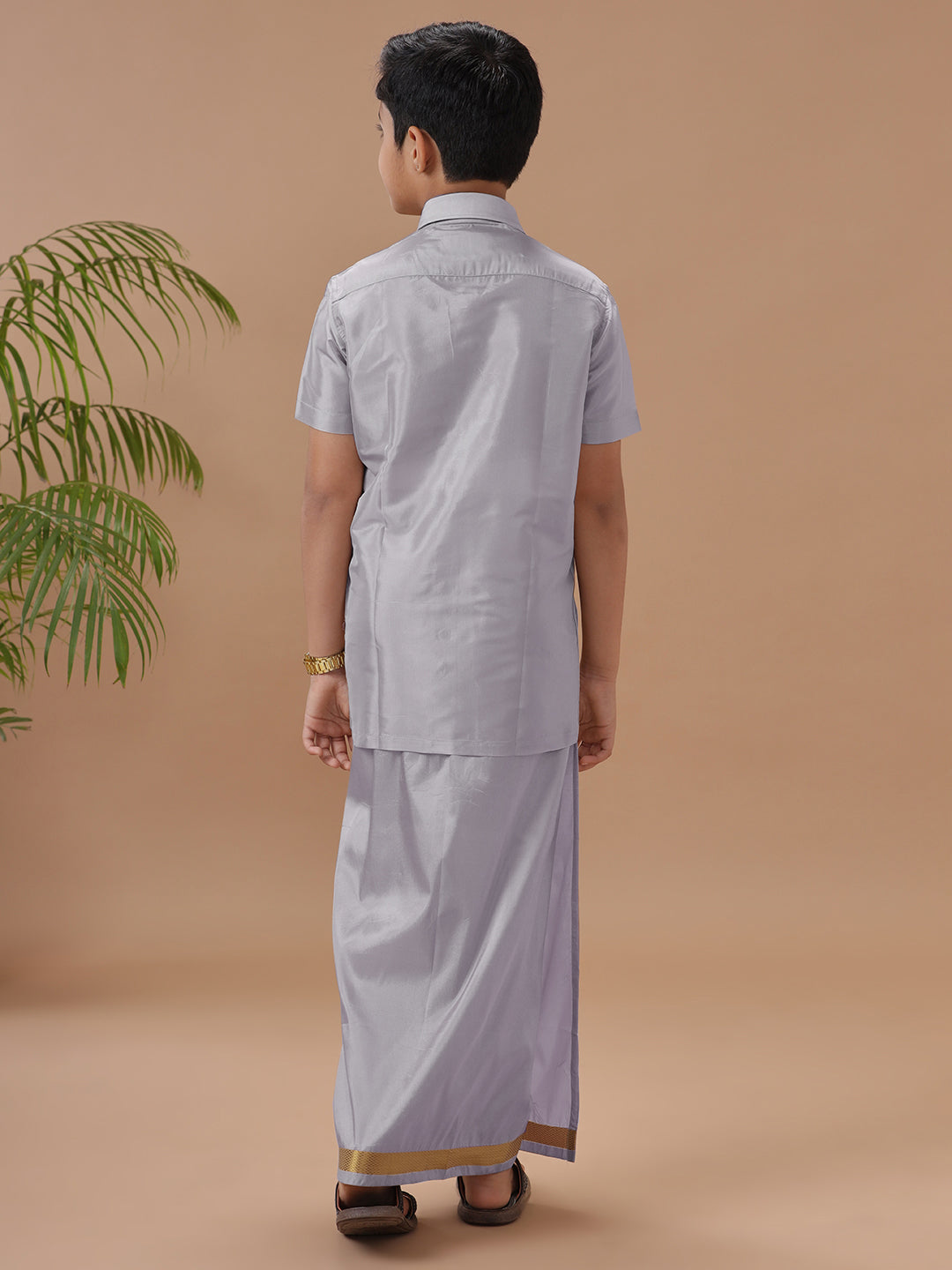 Boys Shirt & Dhoti Set Swayamvara Violet