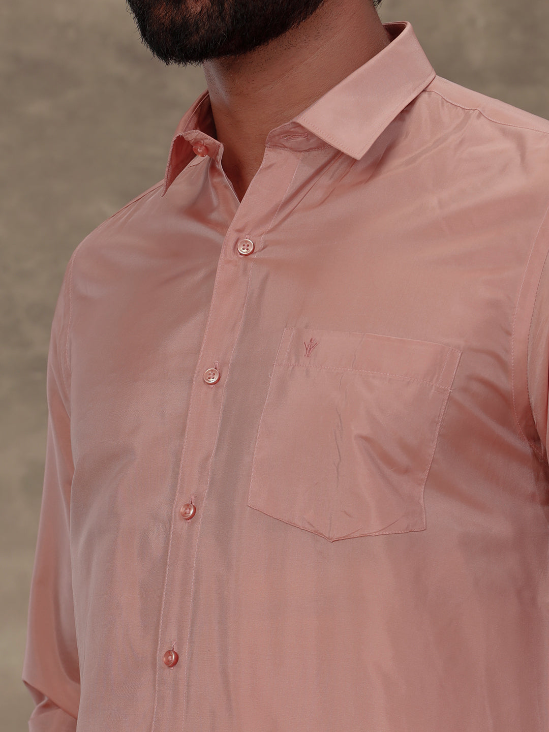 Men Art Silk Copper Shirt & Dhoti Set Swayamvara